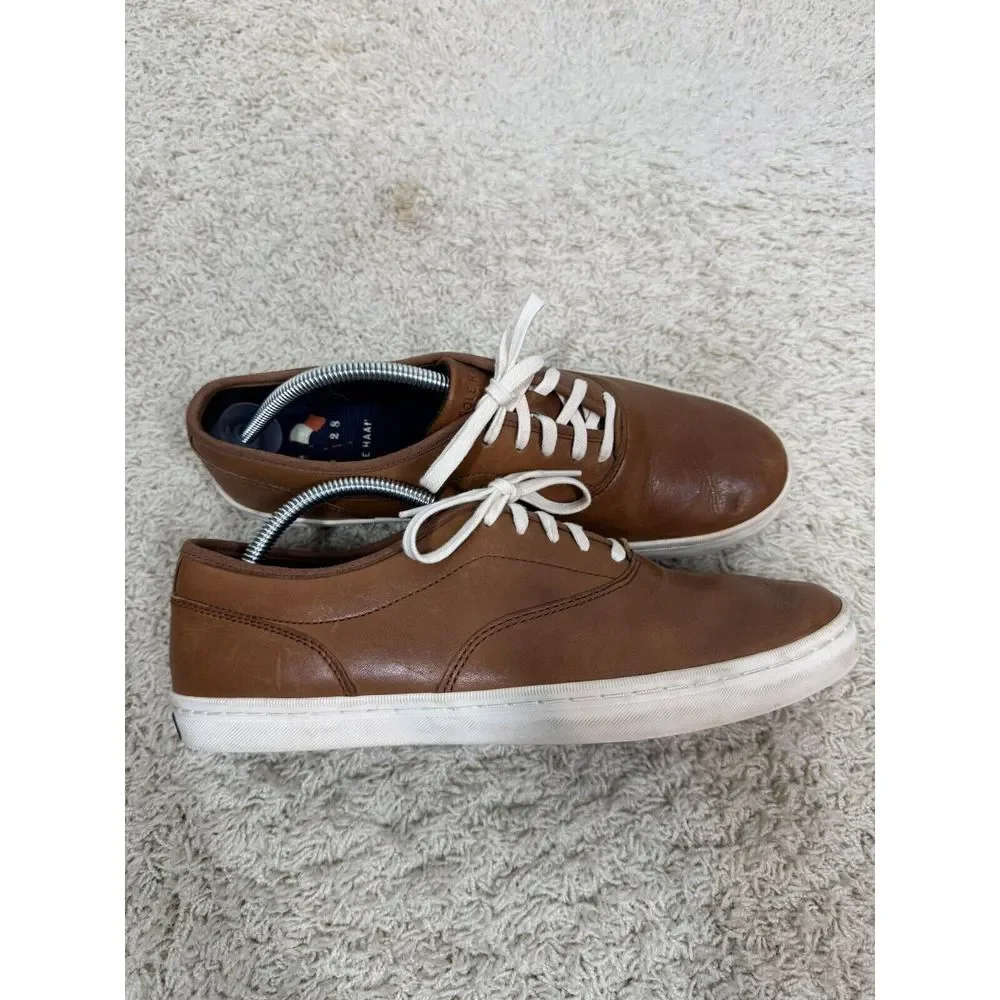 Cole Hahn Mens Nantucket Deck Sneakers Shoes C27986 Size 10M British Tan Leather